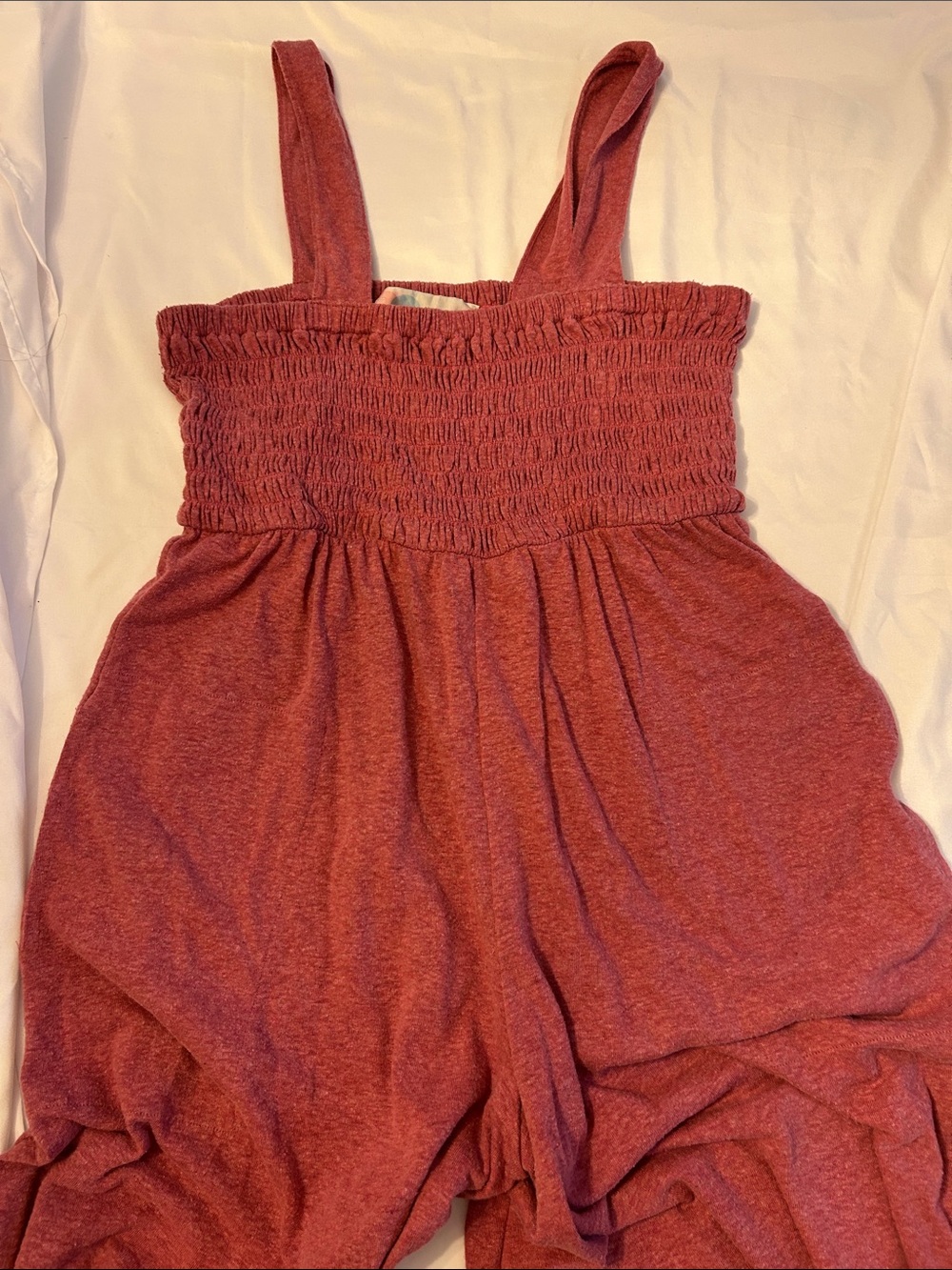 Free People Smocked Pink Heather One-Piece Romper